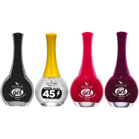 Pack Vogue 4 Esmaltes Efecto Gel Pack Vogue 4 Esmaltes Efecto Gel