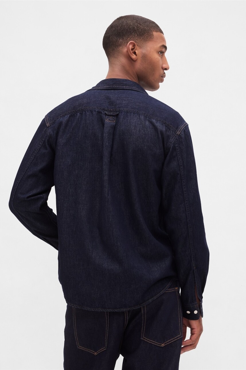 Camisa De Jean Ultrasoft Hombre Dark Rinse