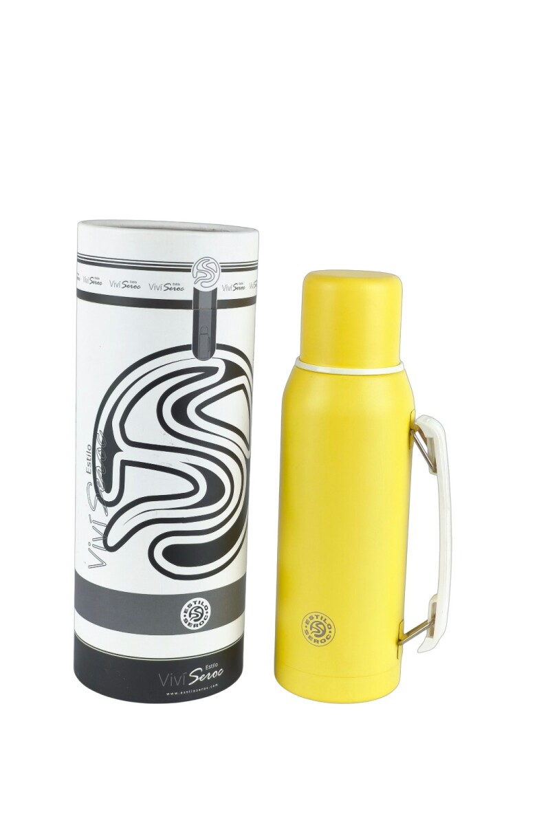 Termo de acero con manija Amarillo