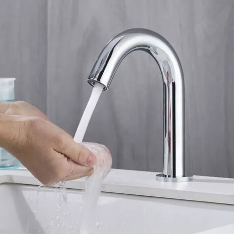 Griferia De Lavatorio Aqualia Monocomando Bronce Cromado Con Sensor 000