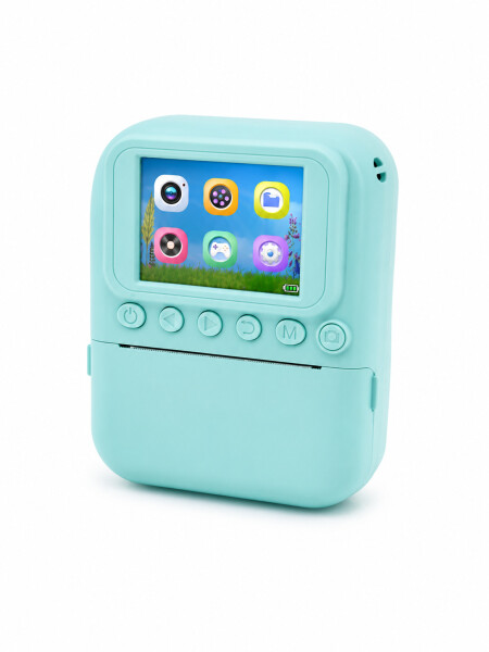 CAMARA DE FOTOS CON IMPRESORA VERDE AQUA