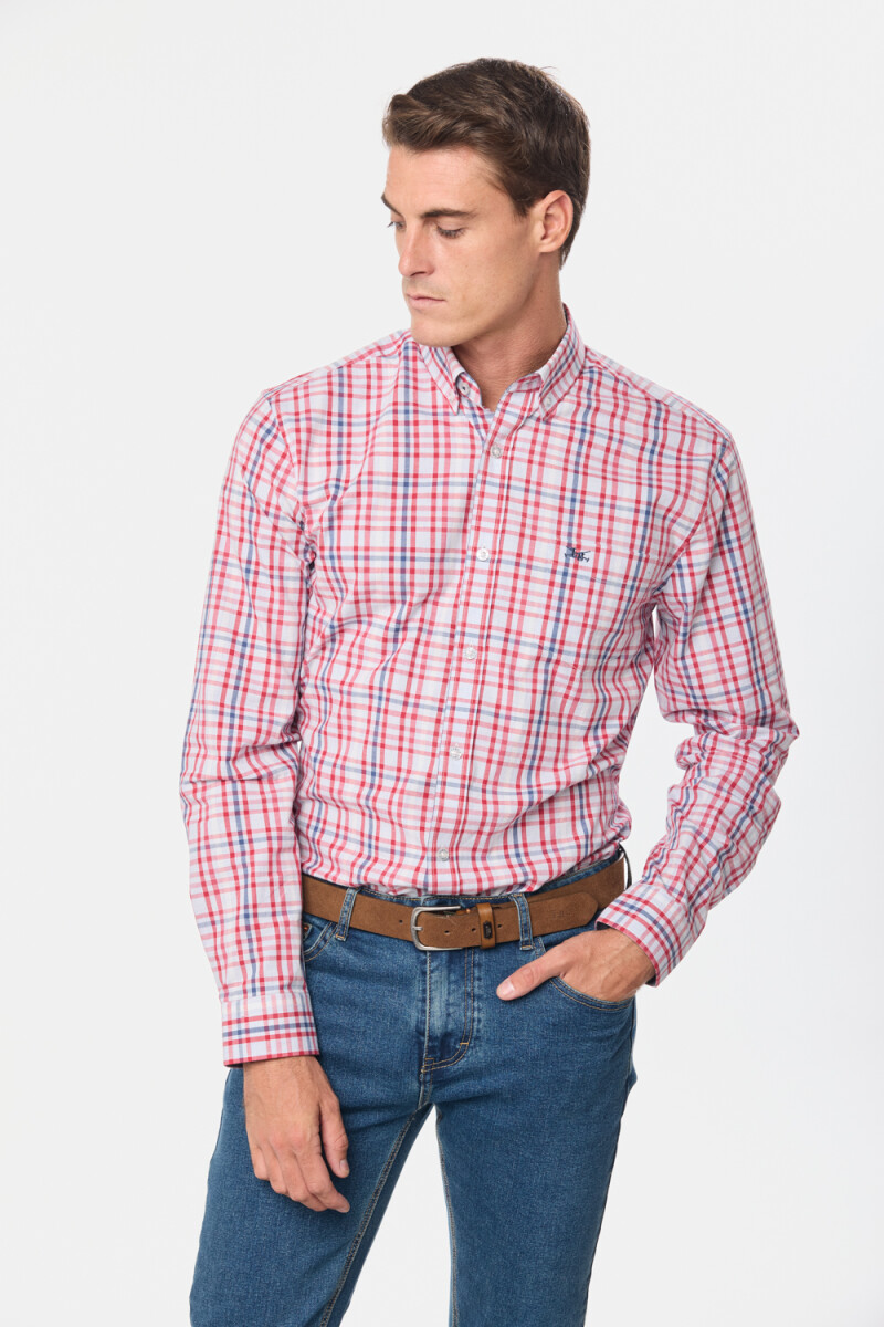 CAMISA CUADROS - Rojo 