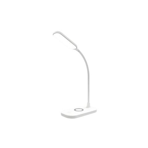VELADOR DE ESCRITORIO CON CARGADOR INALAMBRICO 2W FLEXIBLE BLANCO VELADOR DE ESCRITORIO CON CARGADOR INALAMBRICO 2W FLEXIBLE BLANCO