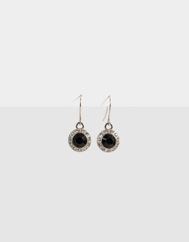 Aros Colgantes Cortos Con strass Aros Colgantes Con Strass - Plateado Niquel