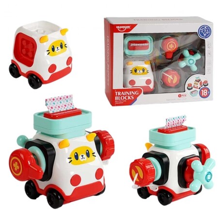 Set de 5 Juguetes Encastrables con Autito para Bebé Huanger Multicolor