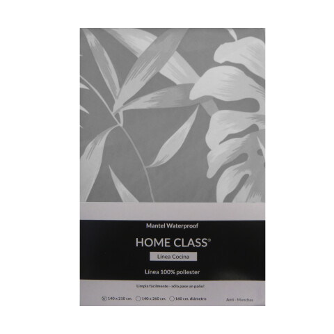 Mantel Waterproof Home Class 140 x 260 cm 2405 HOJAS GRIS