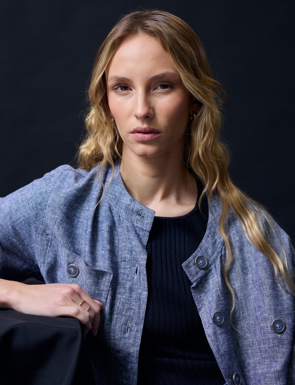 Chaqueta Lino AZUL