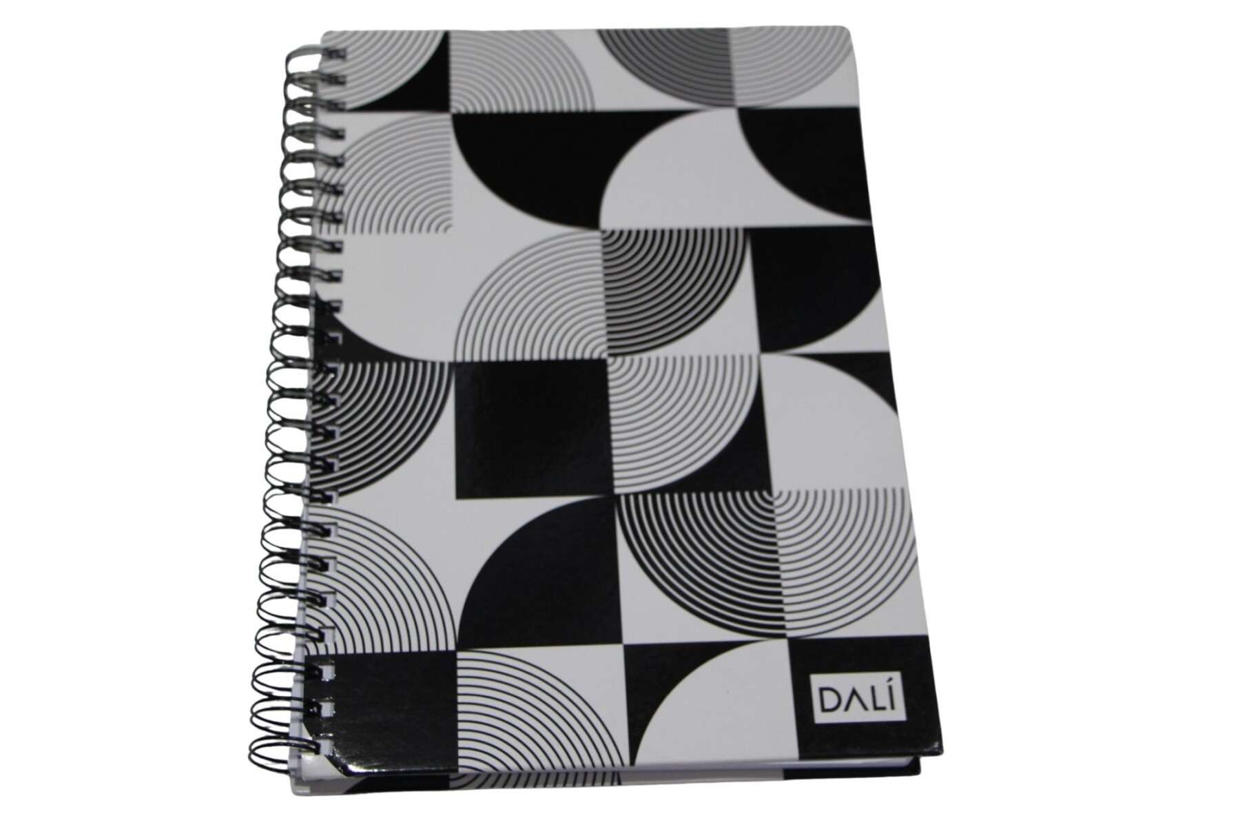 CUADERNOLA DALI150 HOJAS STD - TAPA CIRCULOS Y CUADRADOS BLANCOS Y NEGROS 