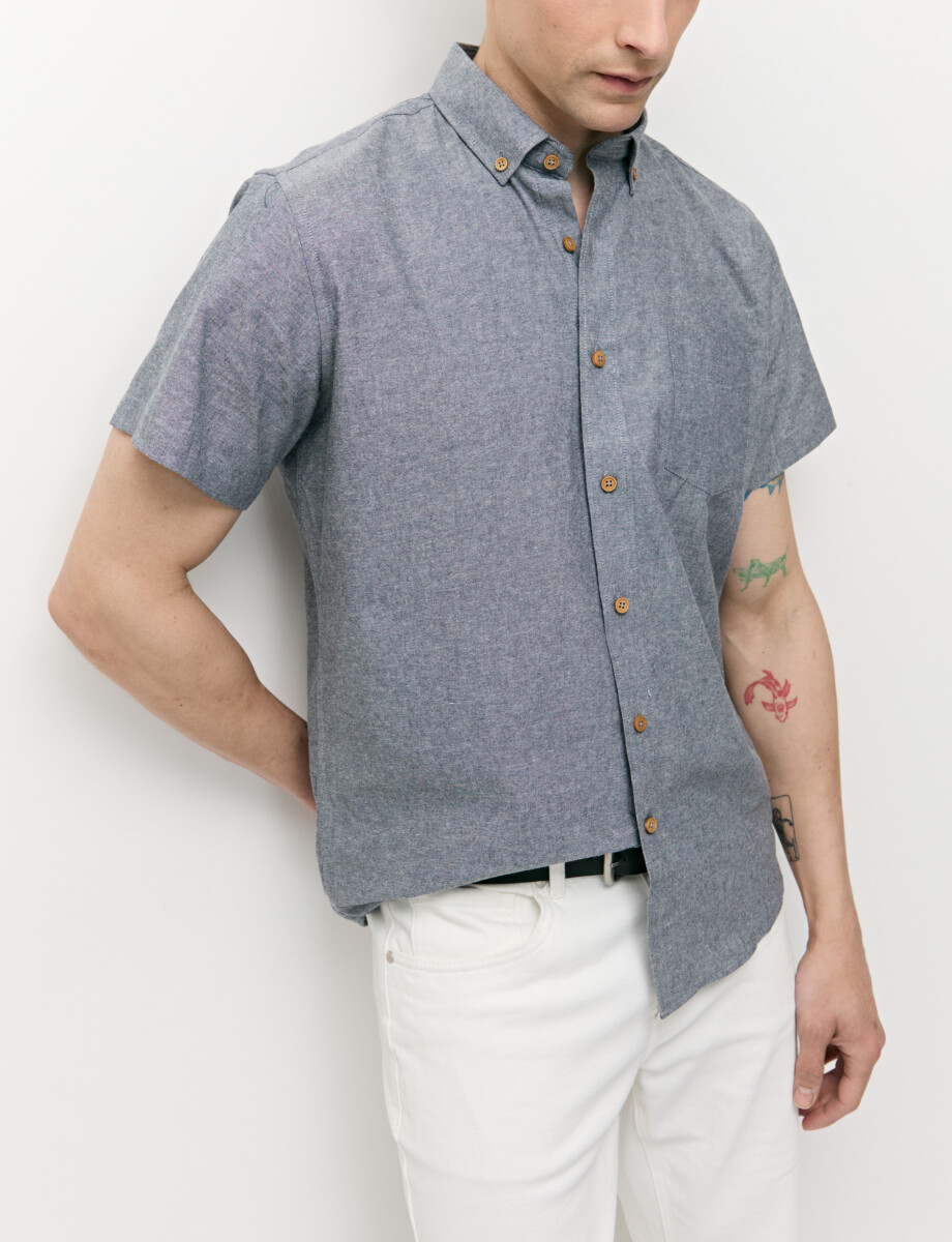 012725 CAMISA COTTON WILL Gris