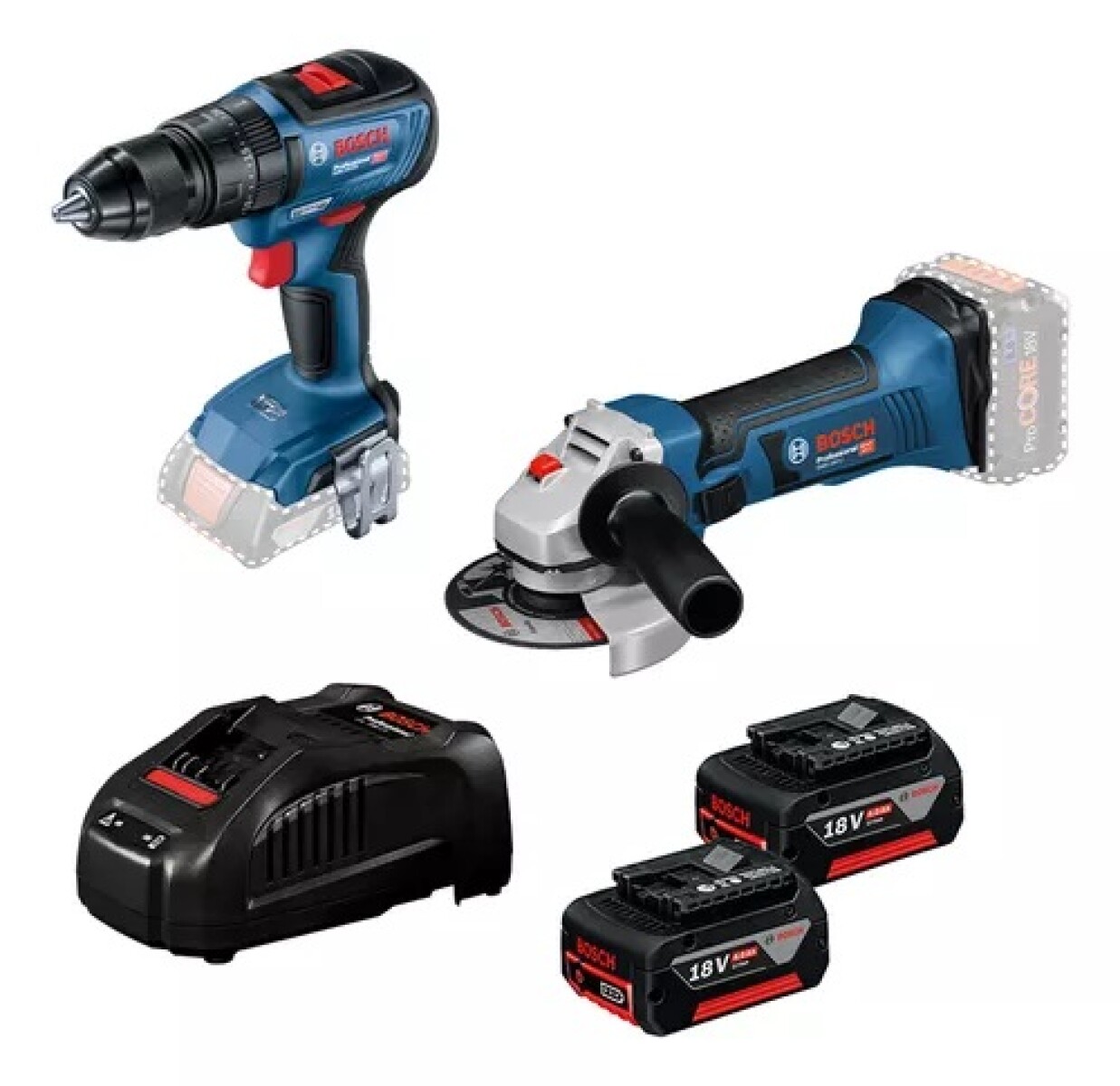 Combo Bosch Taladro + Amoladora 