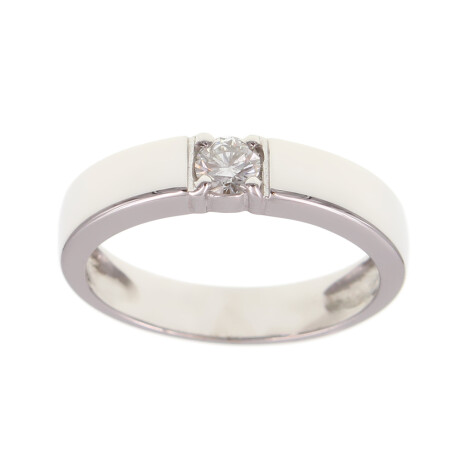 Anillo de oro blanco 18k con brillante (adaptamos nuestros anillos a medida*) N8872W Anillo de oro blanco 18k con brillante (adaptamos nuestros anillos a medida*) N8872W