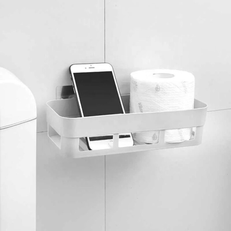 Estante Baño Ducha Plastico Organizador Adhesivo Ducha Blanco Estante Baño Ducha Plastico Organizador Adhesivo Ducha Blanco