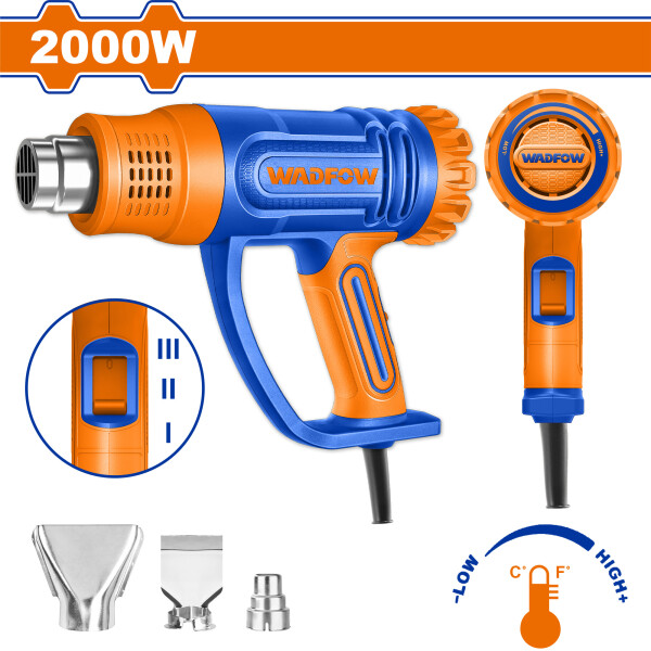 PISTOLA DE CALOR 2000W TEMP AJUSTABLE WADFOW WHG1520 PISTOLA DE CALOR 2000W TEMP AJUSTABLE WADFOW WHG1520