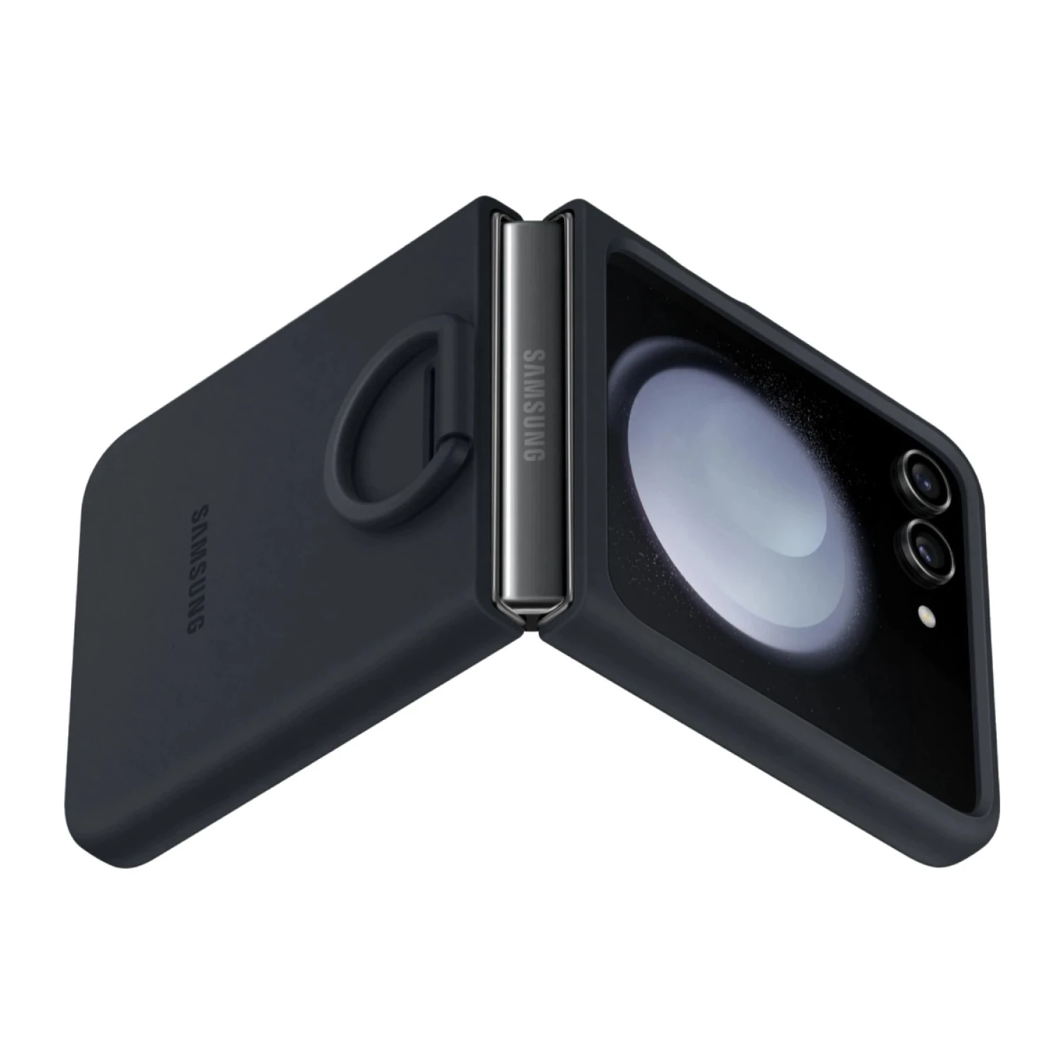 Funda Samsung Silicone Case con Anillo para Galaxy Z Flip5