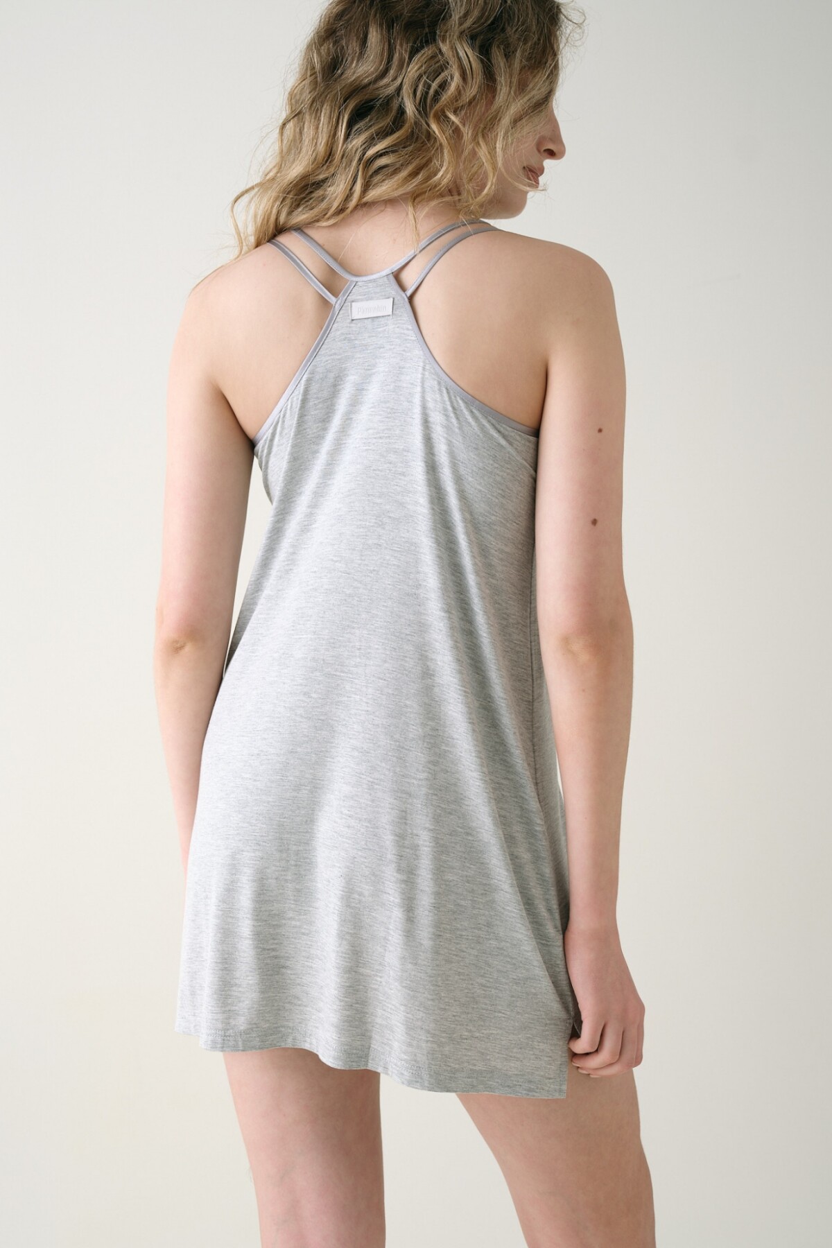 Camisón Corto Viscosa Gris Melange