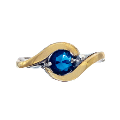 Anillo de Plata 925, Double y circonia Anillo de Plata 925, Double y circonia