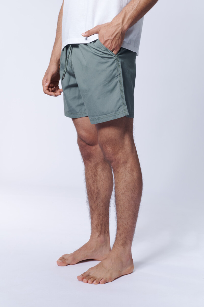 Short de baño de algodón listo Verde