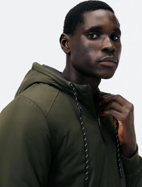 CAMPERA PUFFER CON CAPUCHA JAQUETA MASC