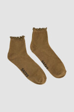 Medias con puño volados Marron