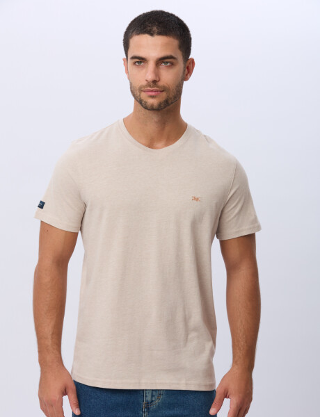 REMERA BÁSICA DE ALGODÓN Beige
