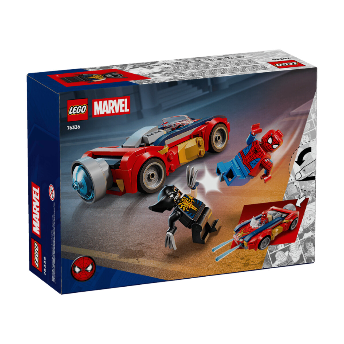 Lego Marvel - Spider-Man Car Vs. Venomized Wolverine - 134 piezas 