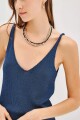 Musculosa Metal Azul