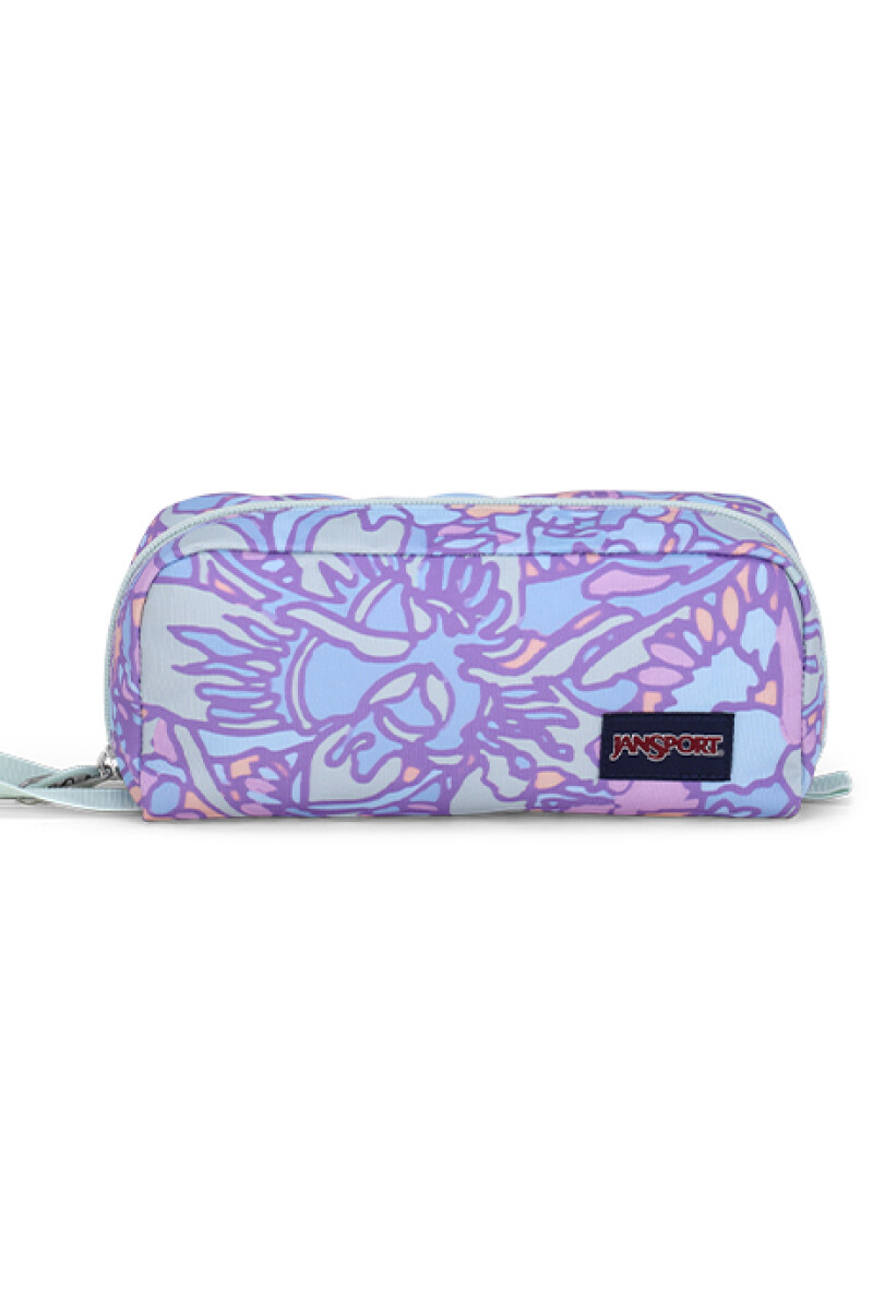 CARTUCHERA JANSPORT PERFECT POUCH - FLUID FLORAL PASTEL LILAC 