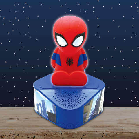 Parlante con Figura 3D Luminosa y Bluetooth Lexibook 21 x 16 cm Spiderman
