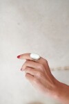 Nácar Ring Plateado