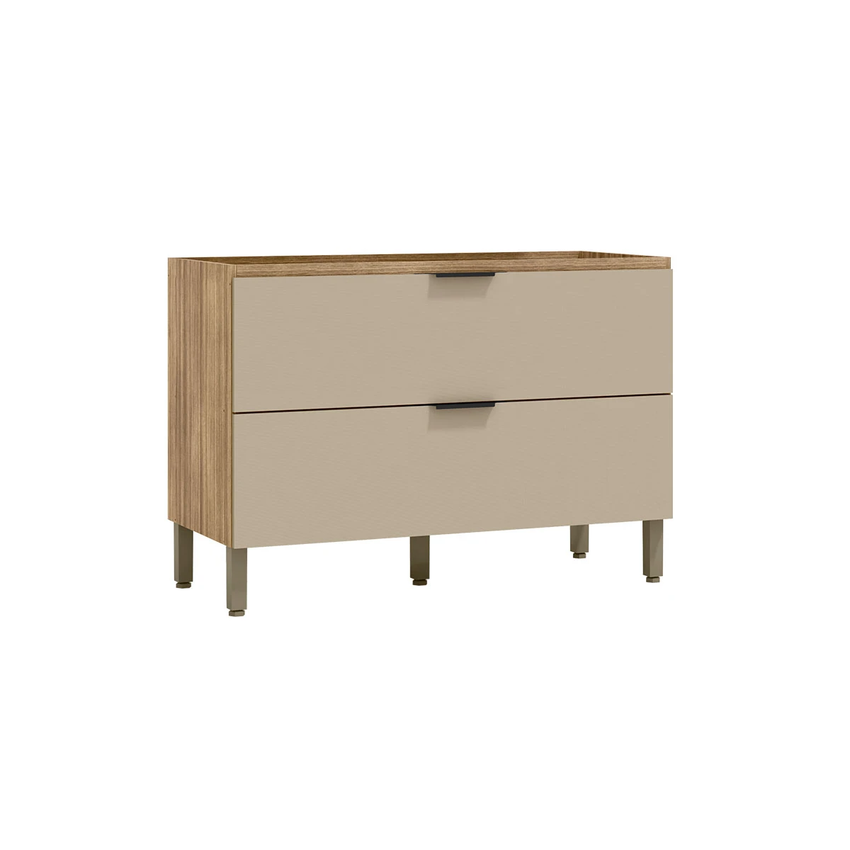 Modulo Bajo Mesada Para Cocina Sin Tapa Dos Olleros De 120 Cms. 