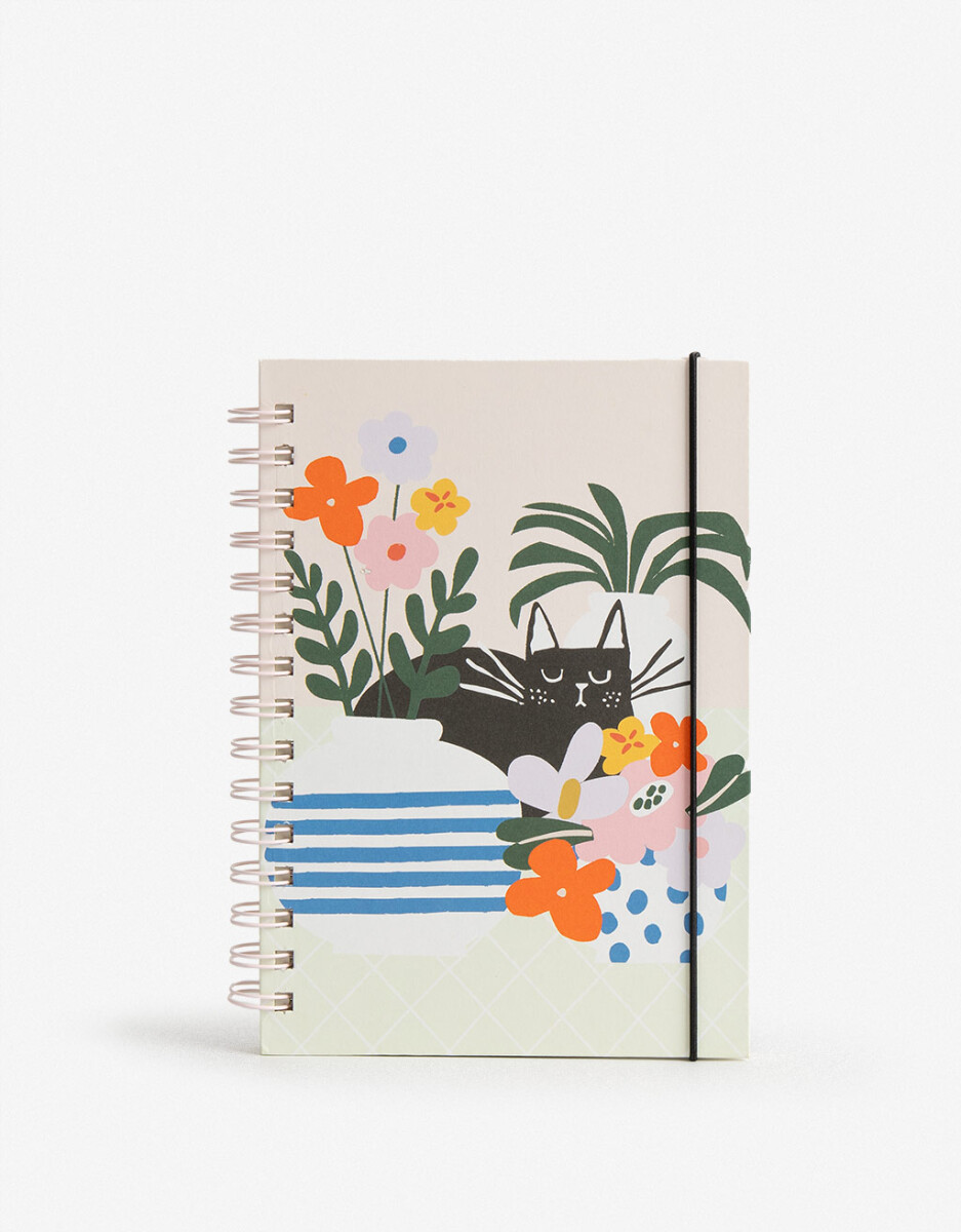 Cuaderno A5 Tapa Dura Con Espiral 