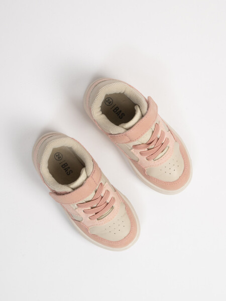 Zapatilla deportiva con velcro Rosa
