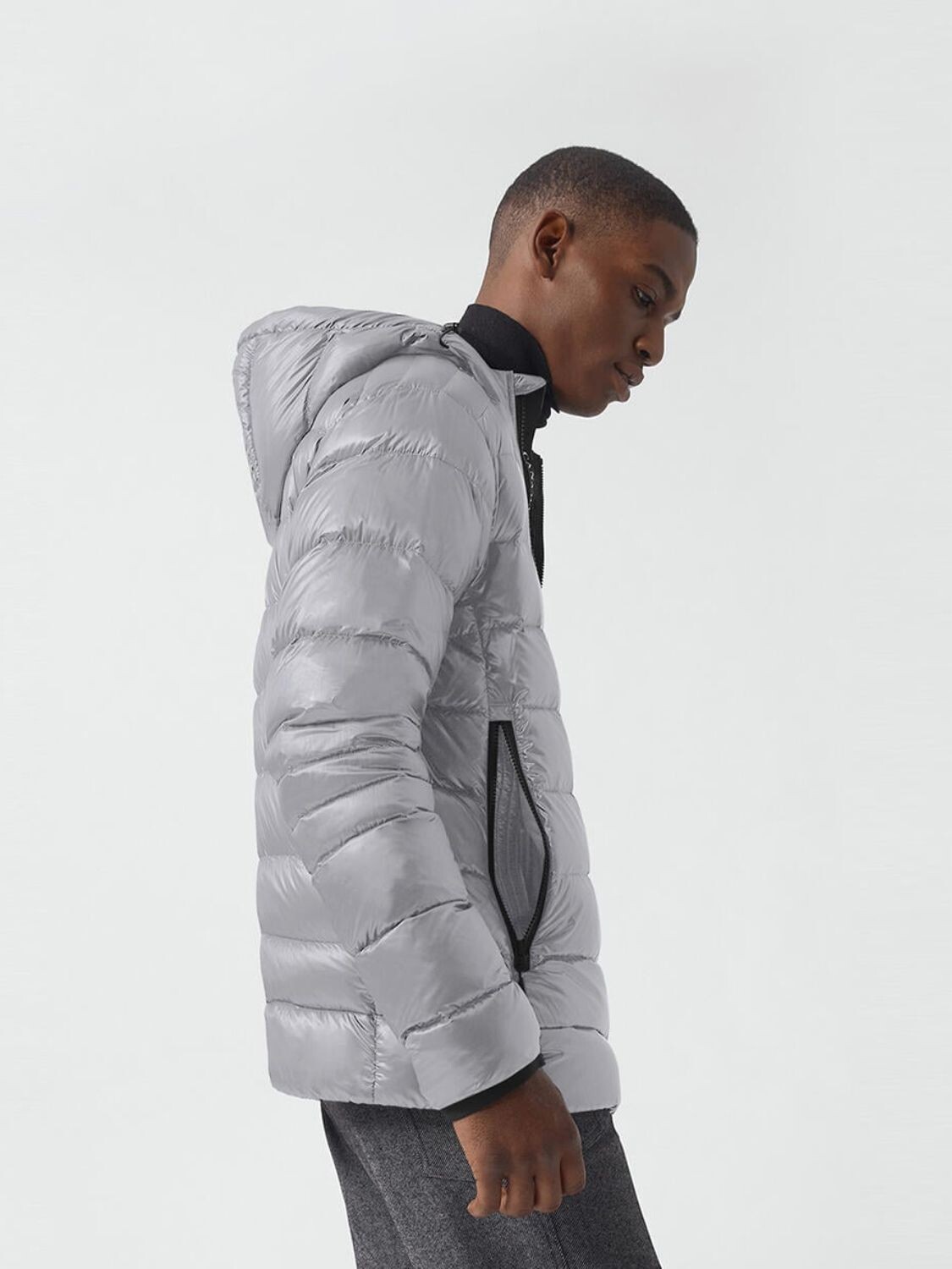 Canada Goose -Campera con capucha rellena de plumas, Coftron Gris