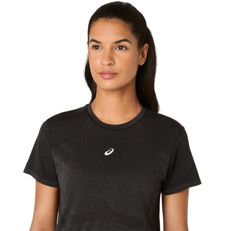 Polo Running Road Seamless Ss Mujer Performance Black/graphite Grey
