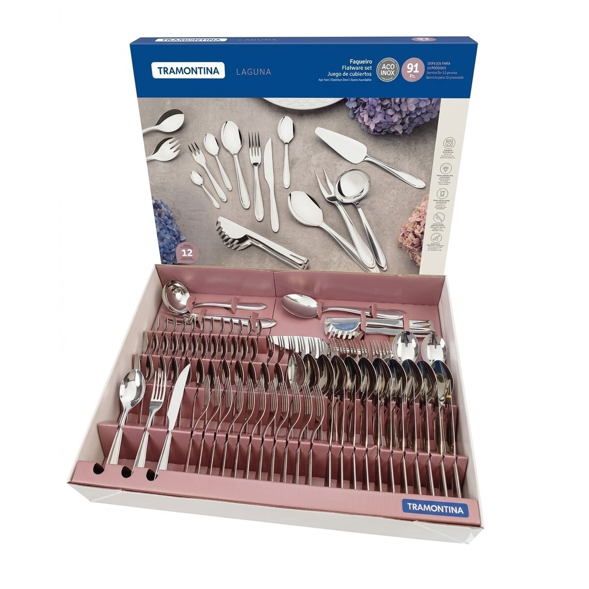 JGO D/CUBIERTO LAGUN TRAMONTINA 890 91PZAS 