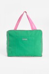 Bolso con vivos en contrastes verde