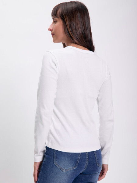 Remera rib Blanco