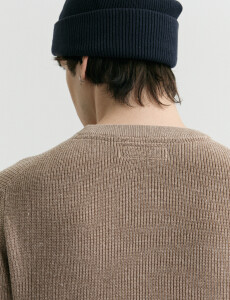 470986 SWEATER HARRINGTON LABEL Tostado