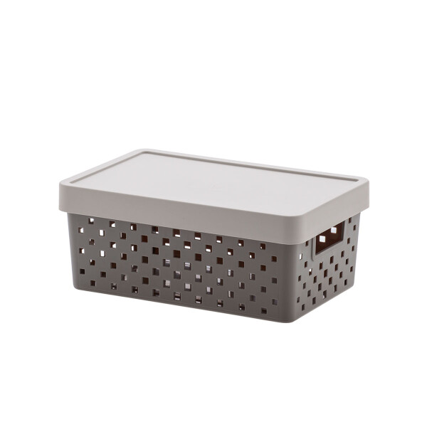 ORGANIZADOR QUADRATTA CON TAPA 29X19X12 CMS GRIS ORGANIZADOR QUADRATTA CON TAPA 29X19X12 CMS GRIS