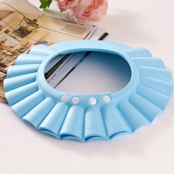 Baño Bebé Plegable + Colchón Baby Splash + Gorra Variante Color Celeste