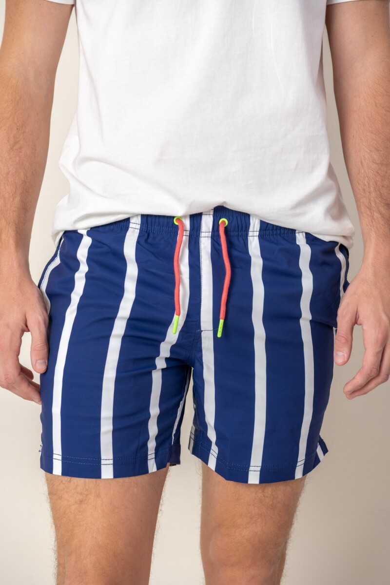 Short de baño - Blue stripes 