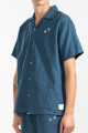 FLORAL CAMP-COLLAR BOXY SHIRT Blue