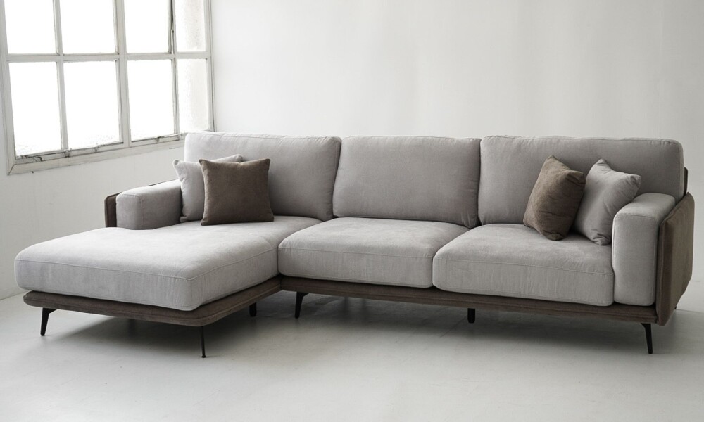 Sofa con Chaise Longue DÚO Beige