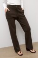 Pantalon tejido chocolate melange