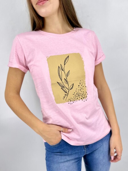 T-SHIRT SLOWLY HU-04L ROSADO