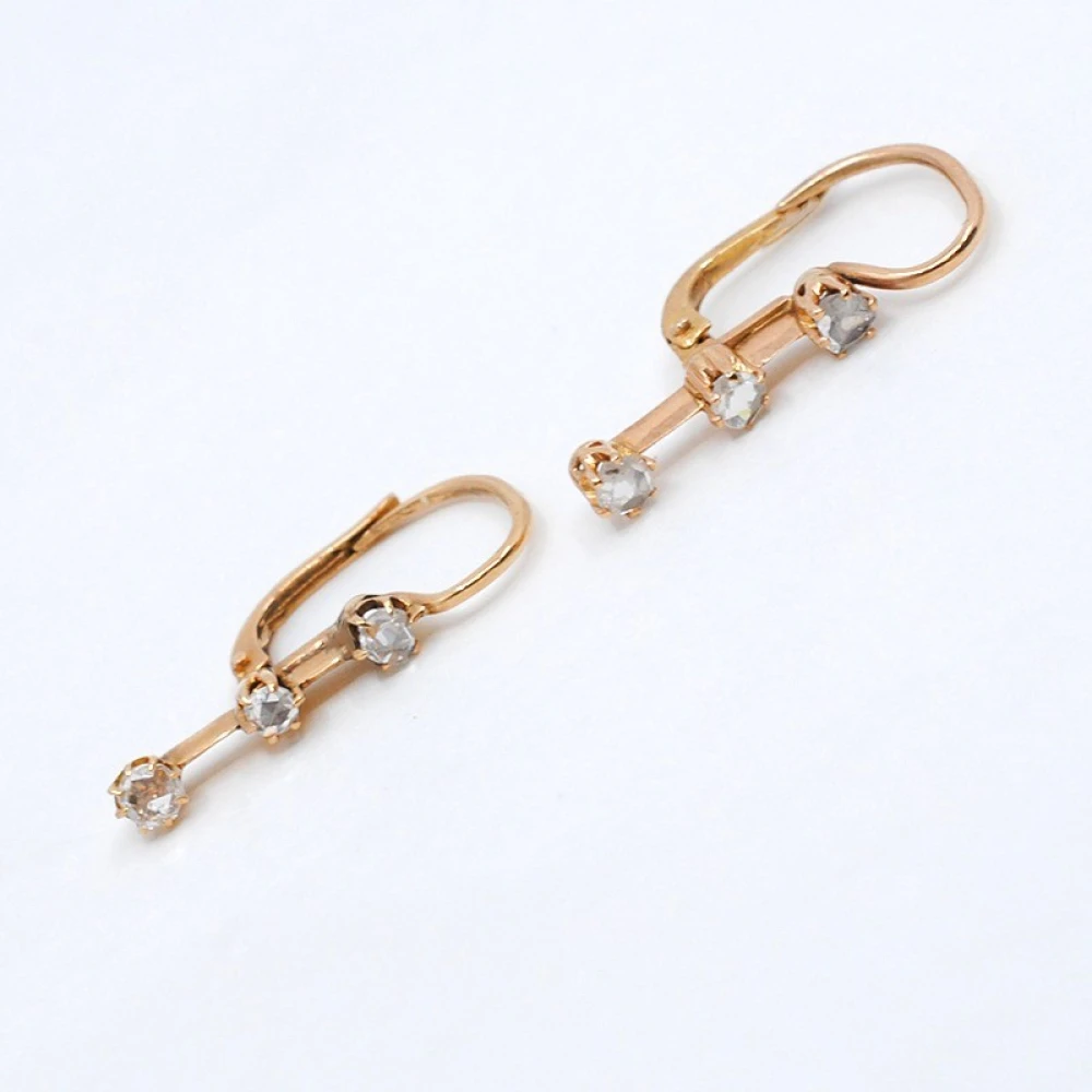 Caravanas En Oro 18K Y Diamantes Caravanas En Oro 18K Y Diamantes