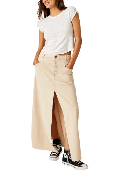 COME AS YOU ARE CORD SKIR Beige
