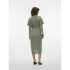 VMBUMPY SS CALF SHIRT DRESS WVN GA Hedge Green