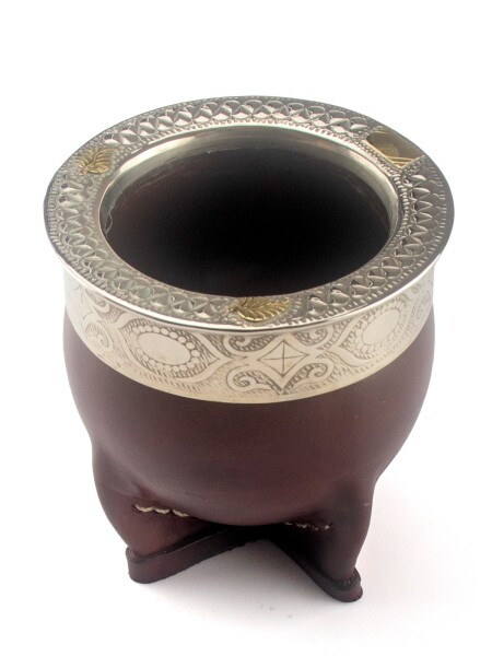 Mate de Alpaca y Bronce Z6-2 de ceramica