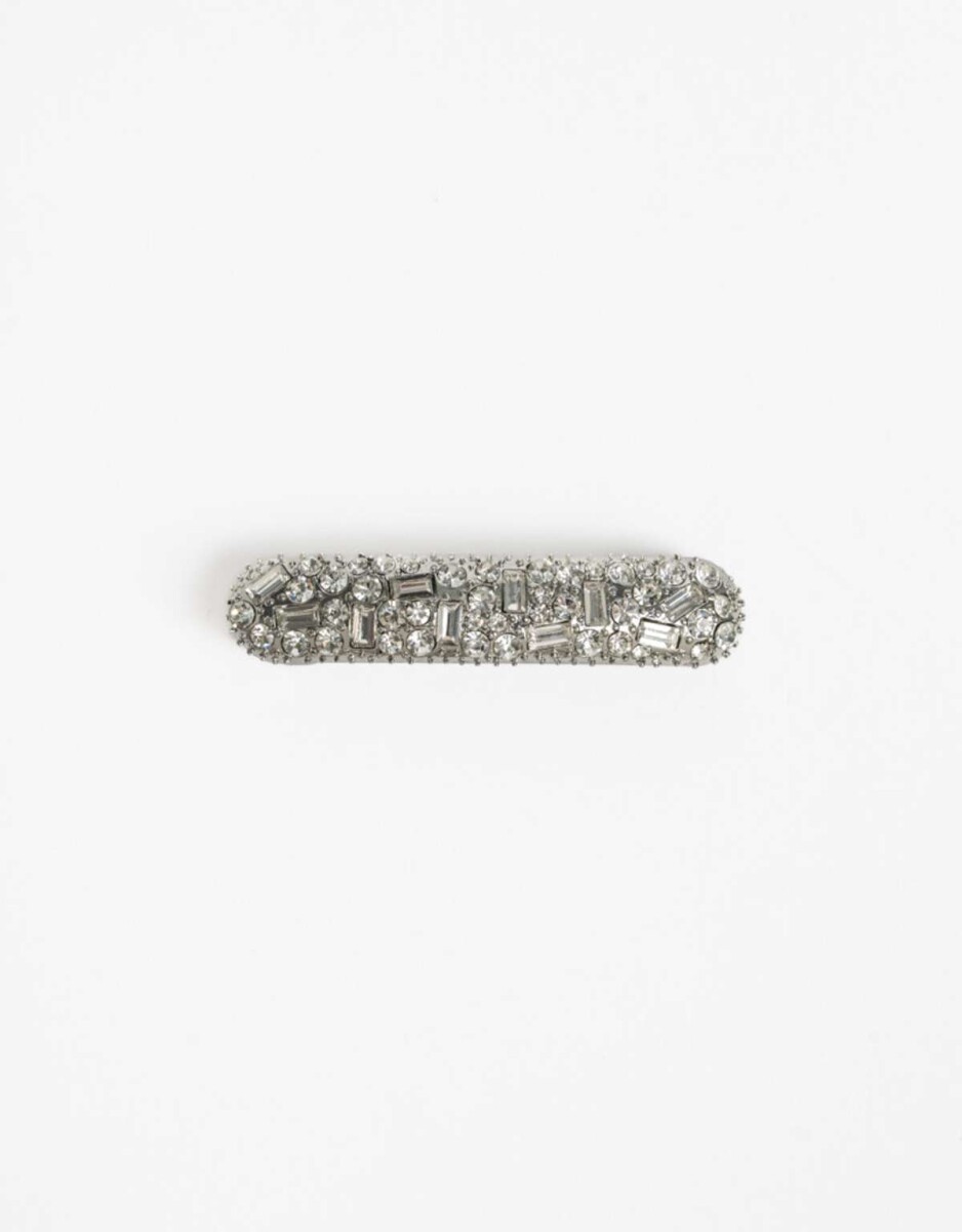 Hebilla Francesa Con Strass - Plateado Rodio 